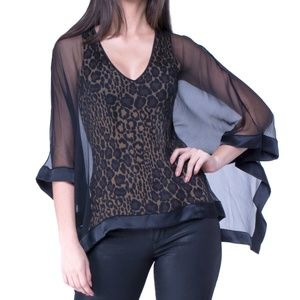 Butterfly Sleeve Leopard Top